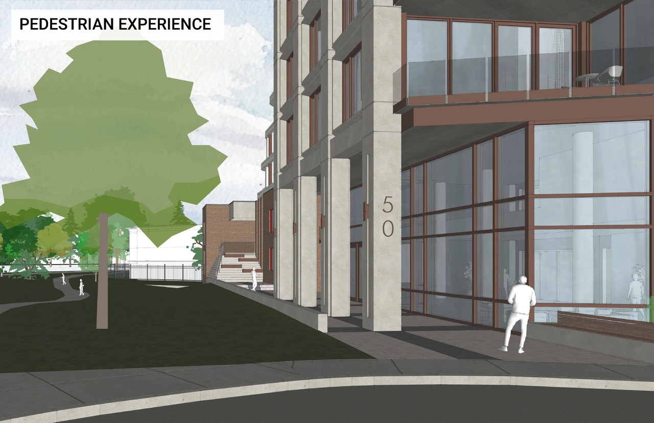 Rendering of building from page 8 of the file '2022-06-16 - Design Views - D07-12-22-0100'