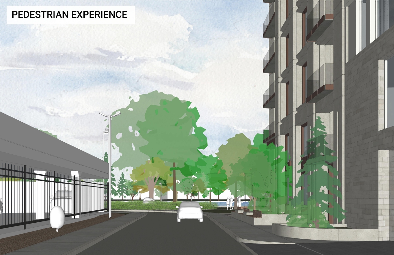 Rendering of building from page 14 of the file '2022-06-16 - Design Views - D07-12-22-0100'