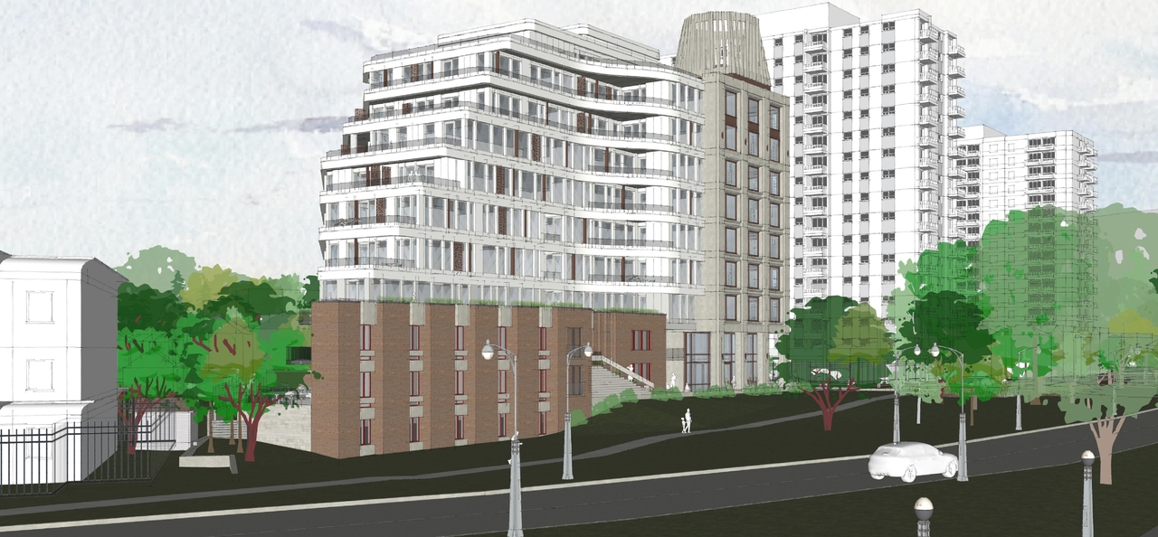 Rendering of building from page 6 of the file '2023-01-20 - Design Views - D07-12-22-0100'
