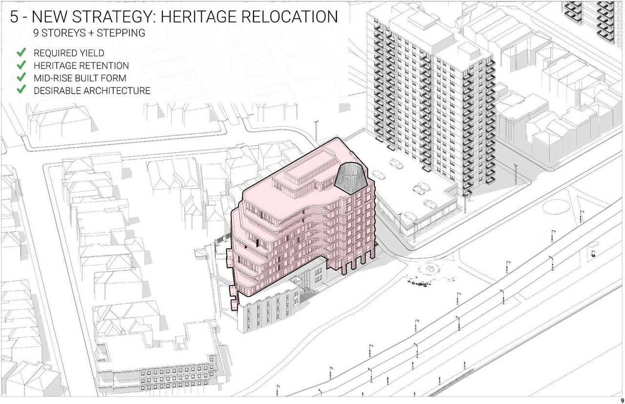 Rendering of building from page 27 of the file '2023-01-20 - Design Brief - D07-12-22-0100'