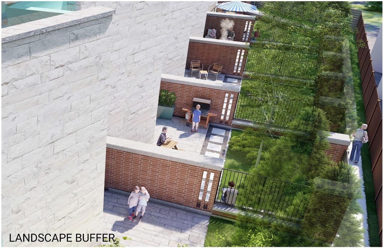Rendering of building from page 34 of the file '2023-01-20 - Design Brief - D07-12-22-0100'