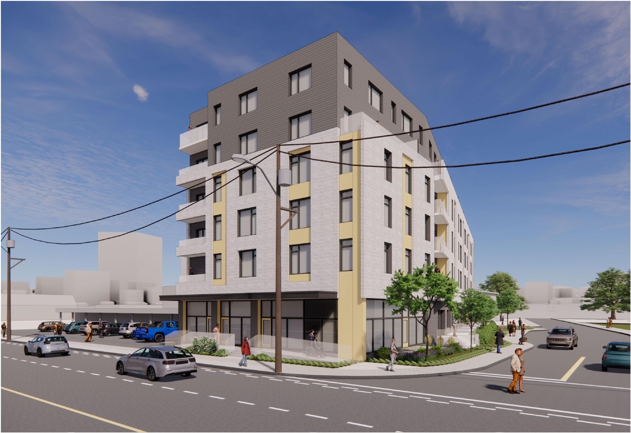 Rendering of building from page 1 of the file '2022-12-20 - Perspective Views - D07-12-22-0102'