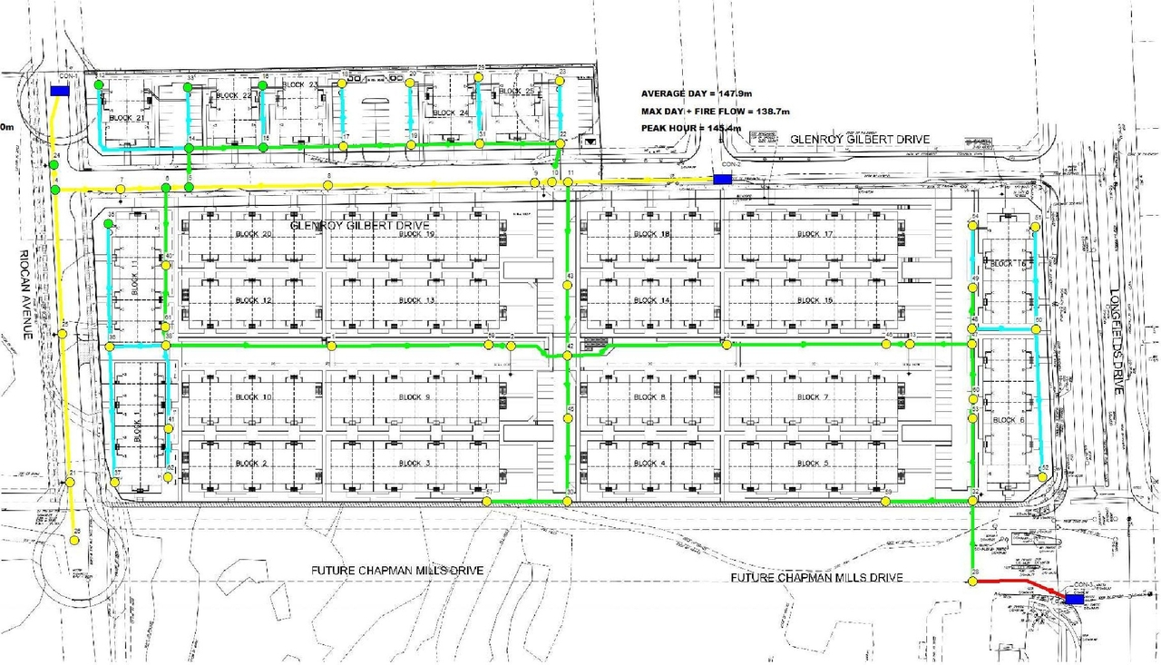 Construction site plan for project from page 48 of the file '2023-10-17 - Design Brief - D07-12-22-0104'
