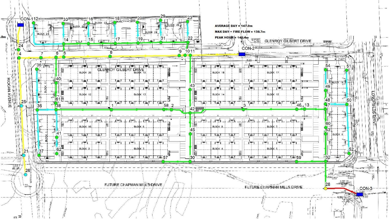 Construction site plan for project from page 53 of the file '2023-10-17 - Design Brief - D07-12-22-0104'