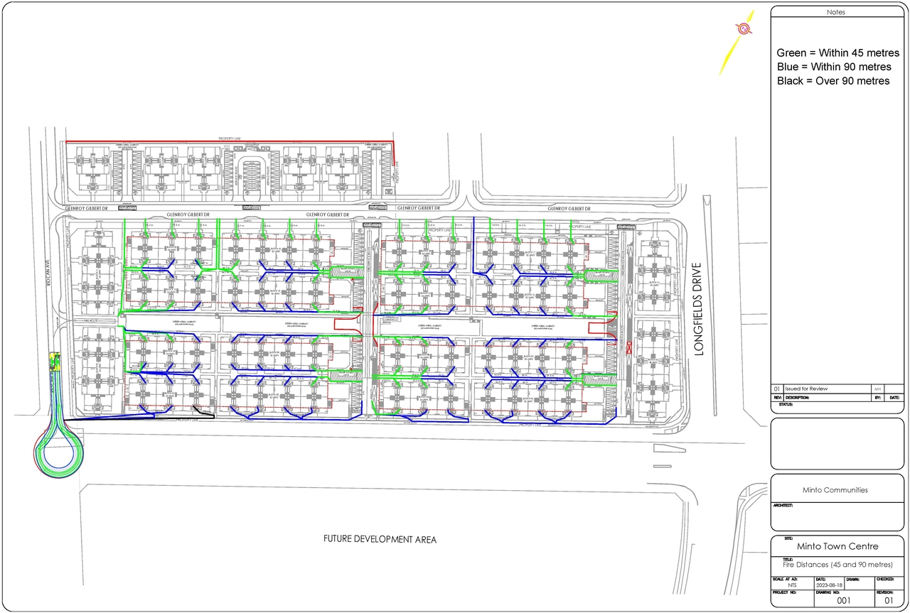 Construction site plan for project from page 66 of the file '2023-10-17 - Design Brief - D07-12-22-0104'