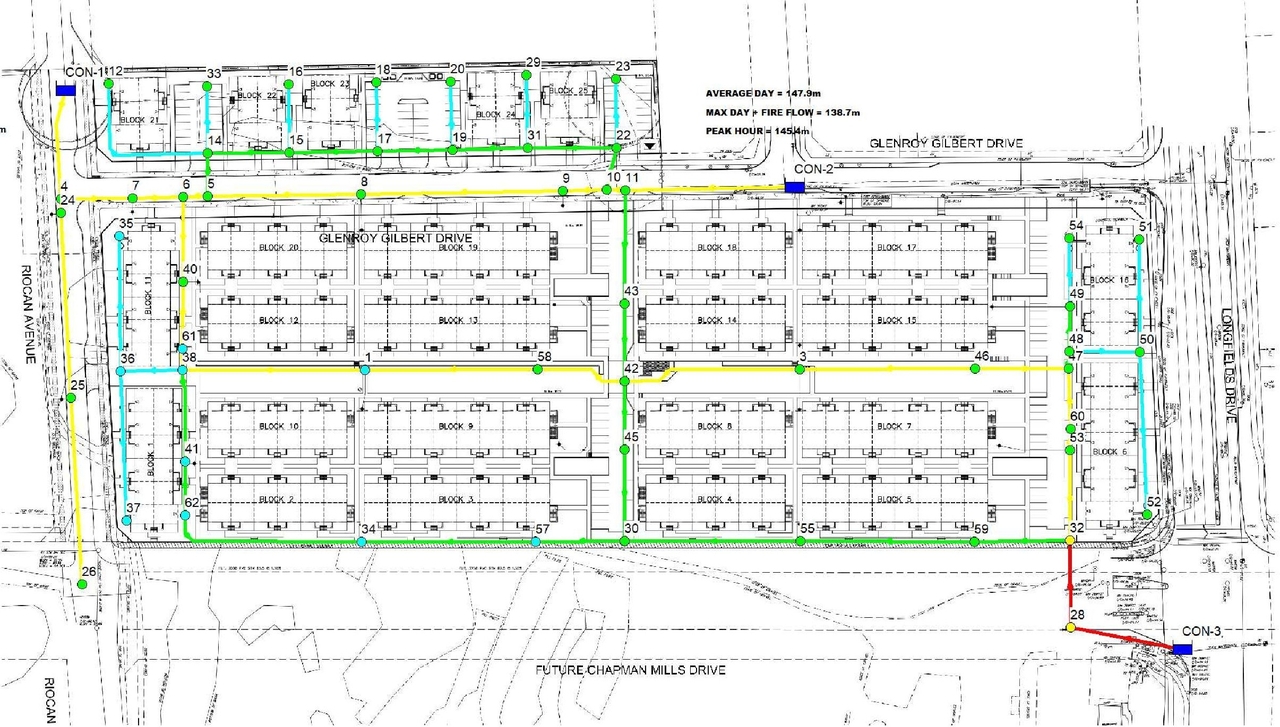 Construction site plan for project from page 51 of the file '2023-07-05 - Design Brief - D07-12-22-0104'