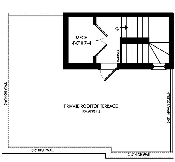 Floor plan for project from page 2 of the file '2022-06-30 - Floor Plans Rooftop Terrace - D07-12-22-0104'
