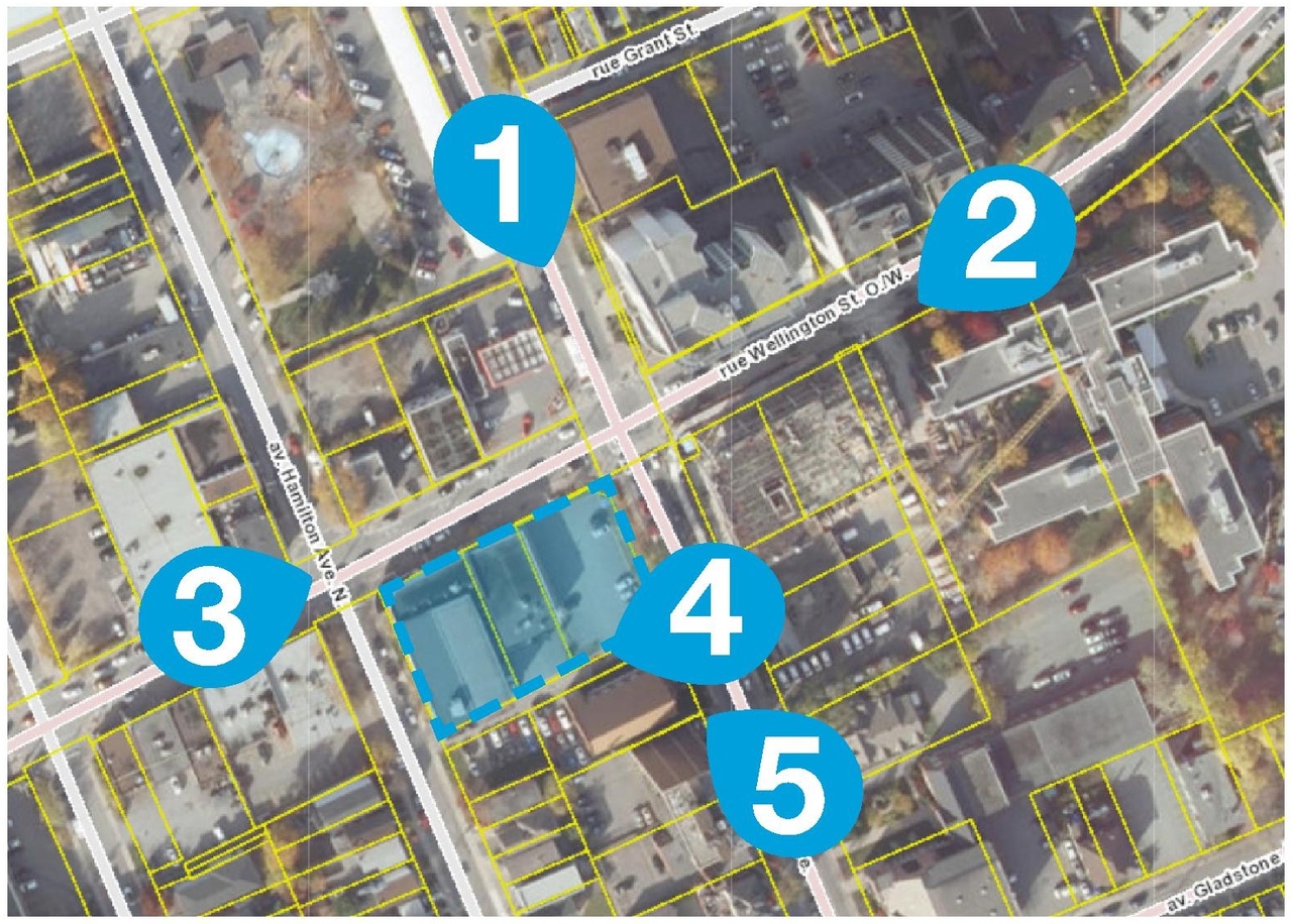 Construction site plan for project from page 3 of the file '2022-12-14 - Design Brief - D07-12-22-0105'