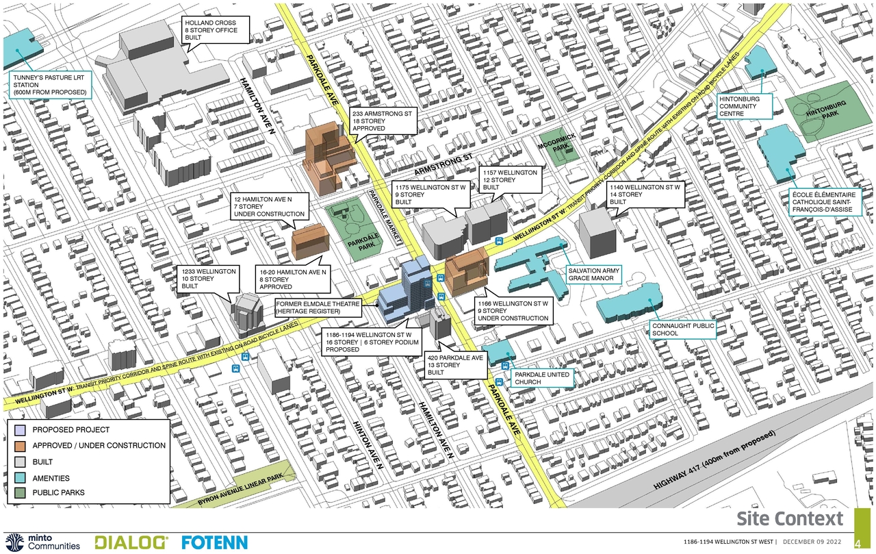 Construction site plan for project from page 4 of the file '2022-12-14 - Design Brief - D07-12-22-0105'