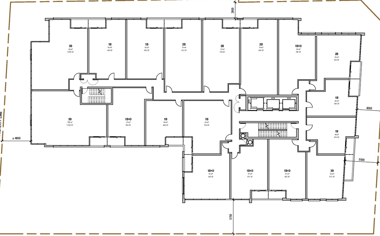 Floor plan for project from page 34 of the file '2022-12-14 - Design Brief - D07-12-22-0105'