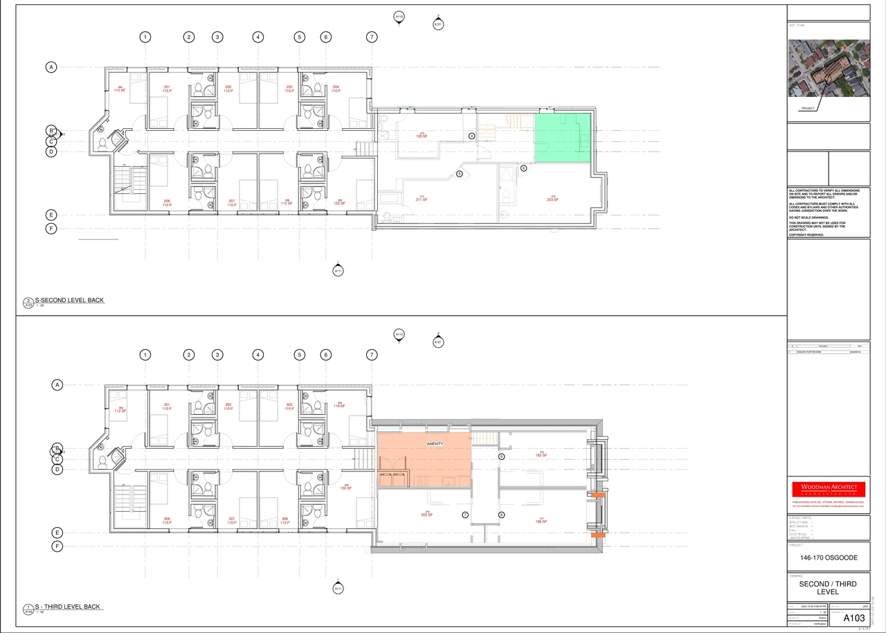 Floor plan for project from page 2 of the file '2023-02-10 - Floor Plans Elevations - 68 Sweetland Ave 146 Osgoode St - D02-02-22-0067 D07-12-22-'