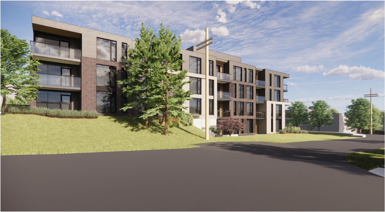 Rendering of building from page 6 of the file '25-07-22 - Design Brief - D07-12-22-0114'