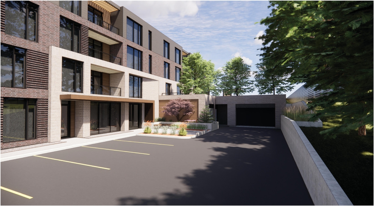 Rendering of building from page 7 of the file '25-07-22 - Design Brief - D07-12-22-0114'