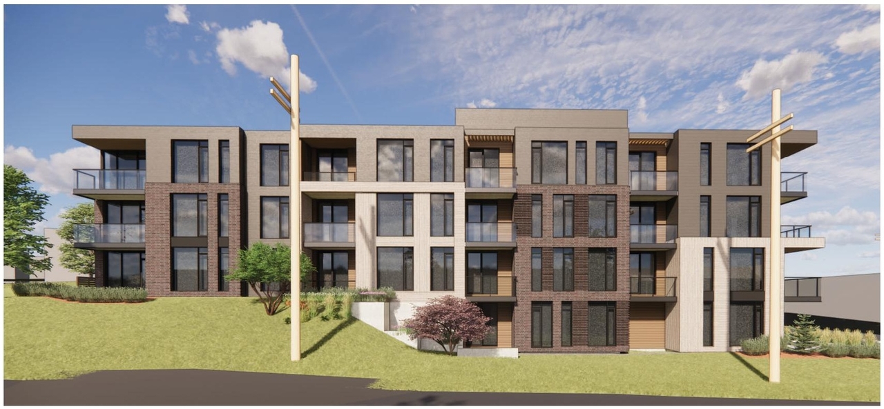 Rendering of building from page 12 of the file '25-07-22 - Design Brief - D07-12-22-0114'