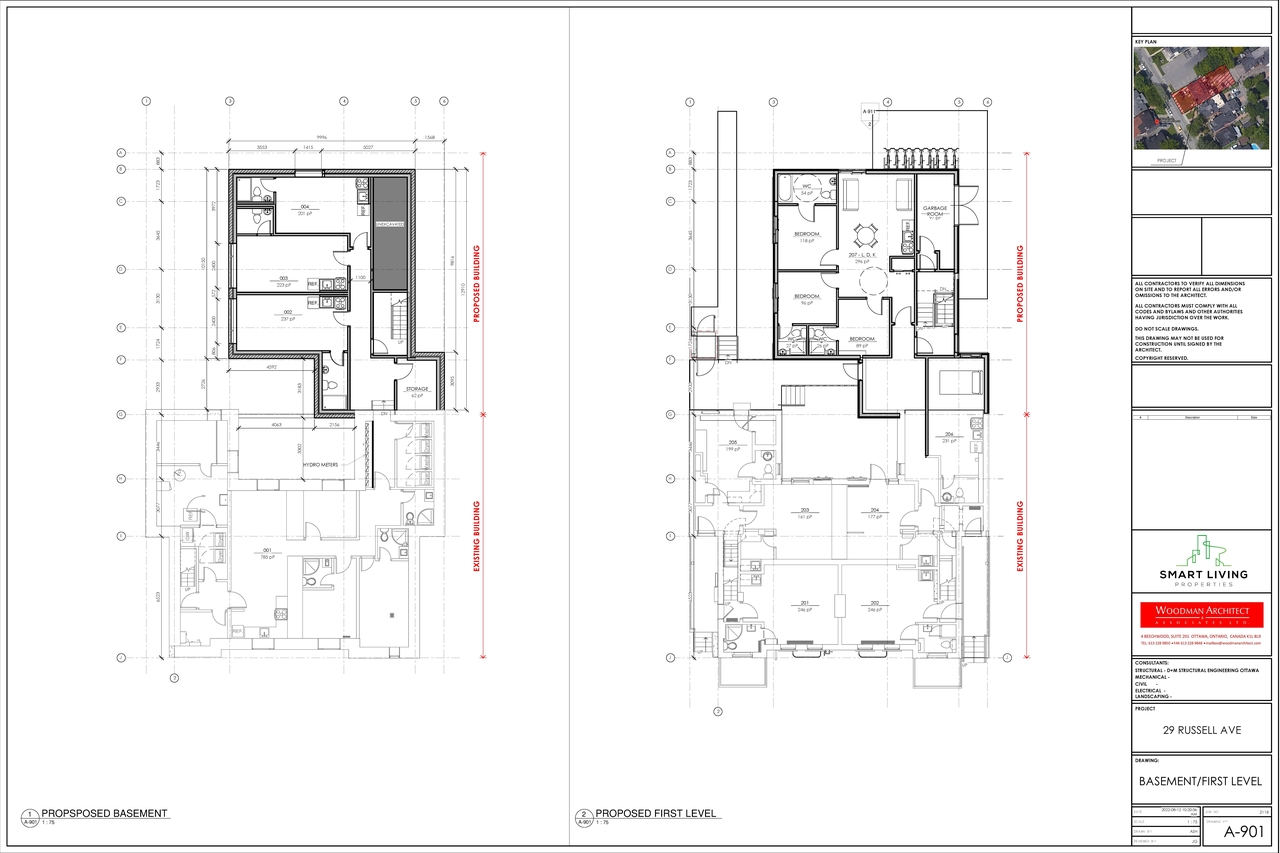 Floor plan for project from page 1 of the file '2022-08-15 - Floor & Elevations & Rendering Plans - D07-12-22-0115'