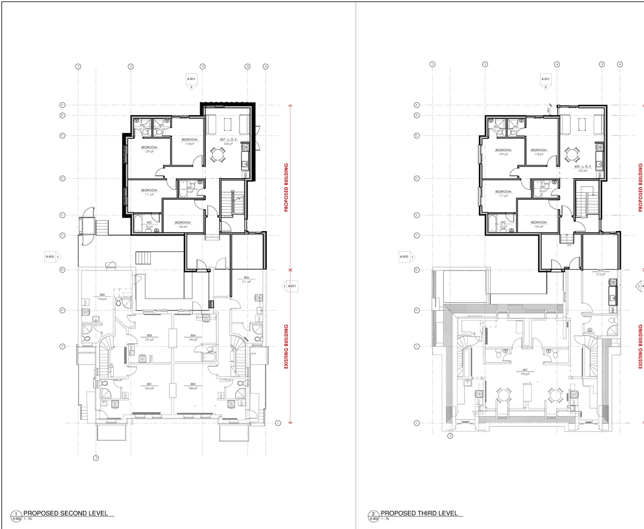 Floor plan for project from page 2 of the file '2022-08-15 - Floor & Elevations & Rendering Plans - D07-12-22-0115'