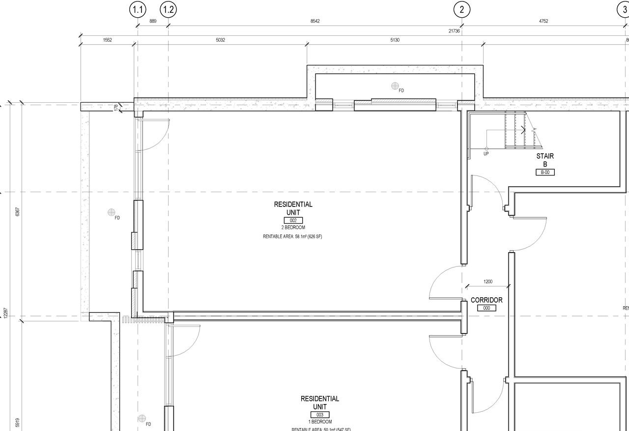 Construction site plan for project from page 1 of the file '2023-04-12 - Floor Plans - D02-02-22-0079 - D07-12-22-0120'