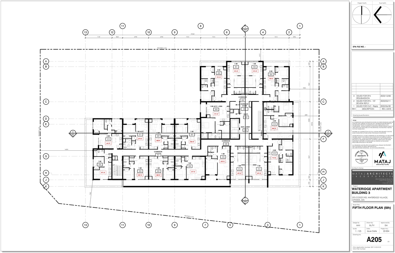 Floor plan for project from page 9 of the file '2024-02-21 - Site Floor Elevations Views Plans - D07-12-22-0122'