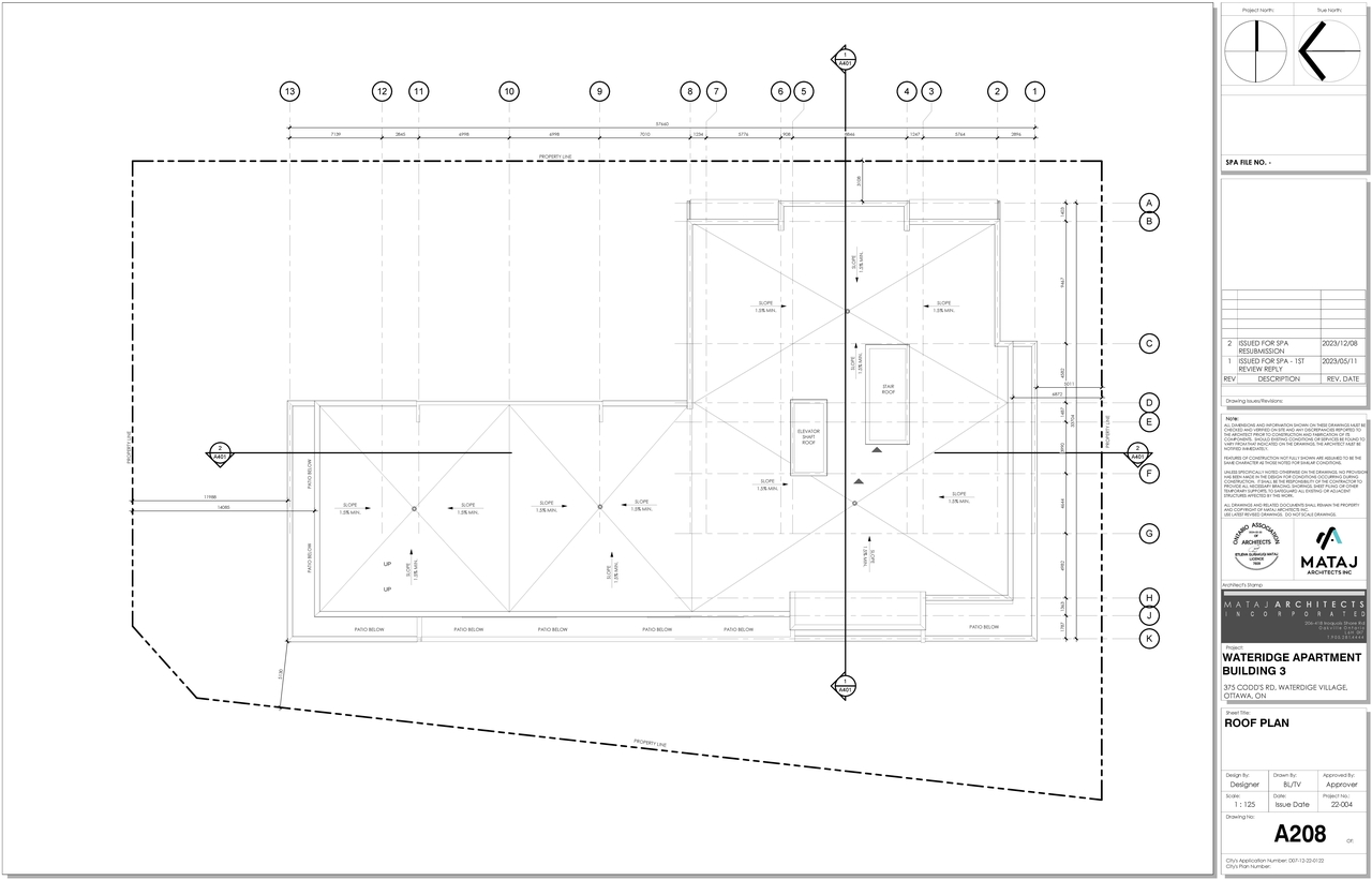 Construction site plan for project from page 12 of the file '2024-02-21 - Site Floor Elevations Views Plans - D07-12-22-0122'