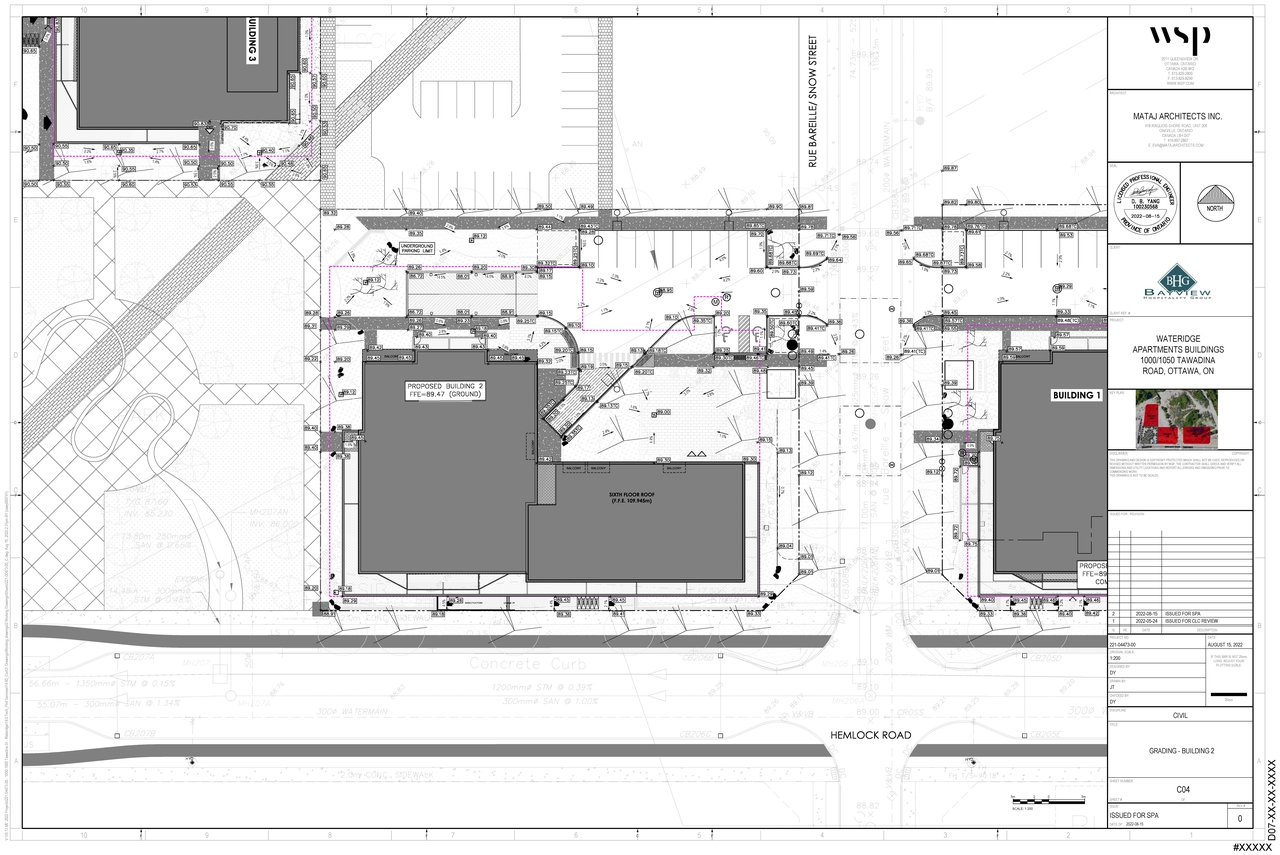 Construction site plan for project from page 109 of the file '2022-08-16 - Design Brief - D07-12-22-0122'