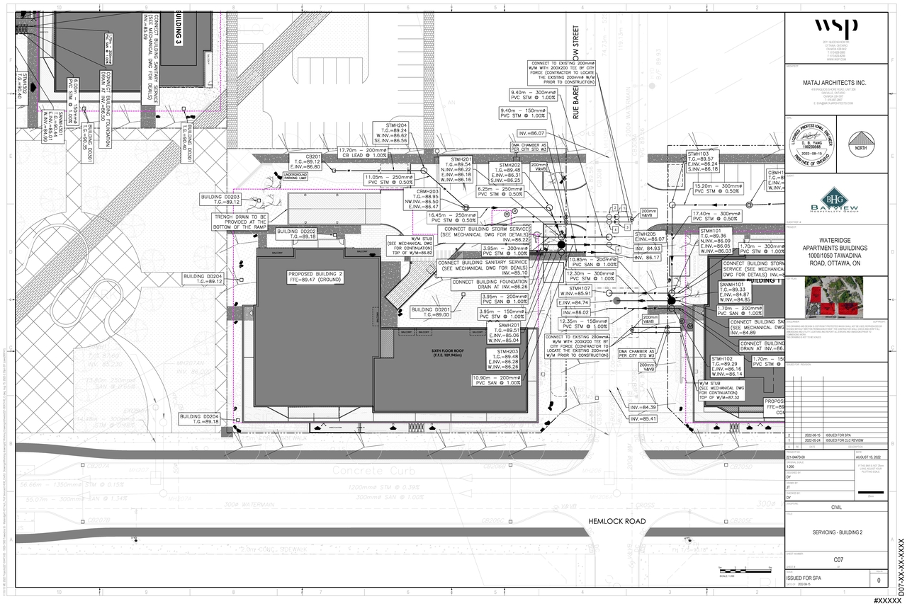 Construction site plan for project from page 112 of the file '2022-08-16 - Design Brief - D07-12-22-0122'