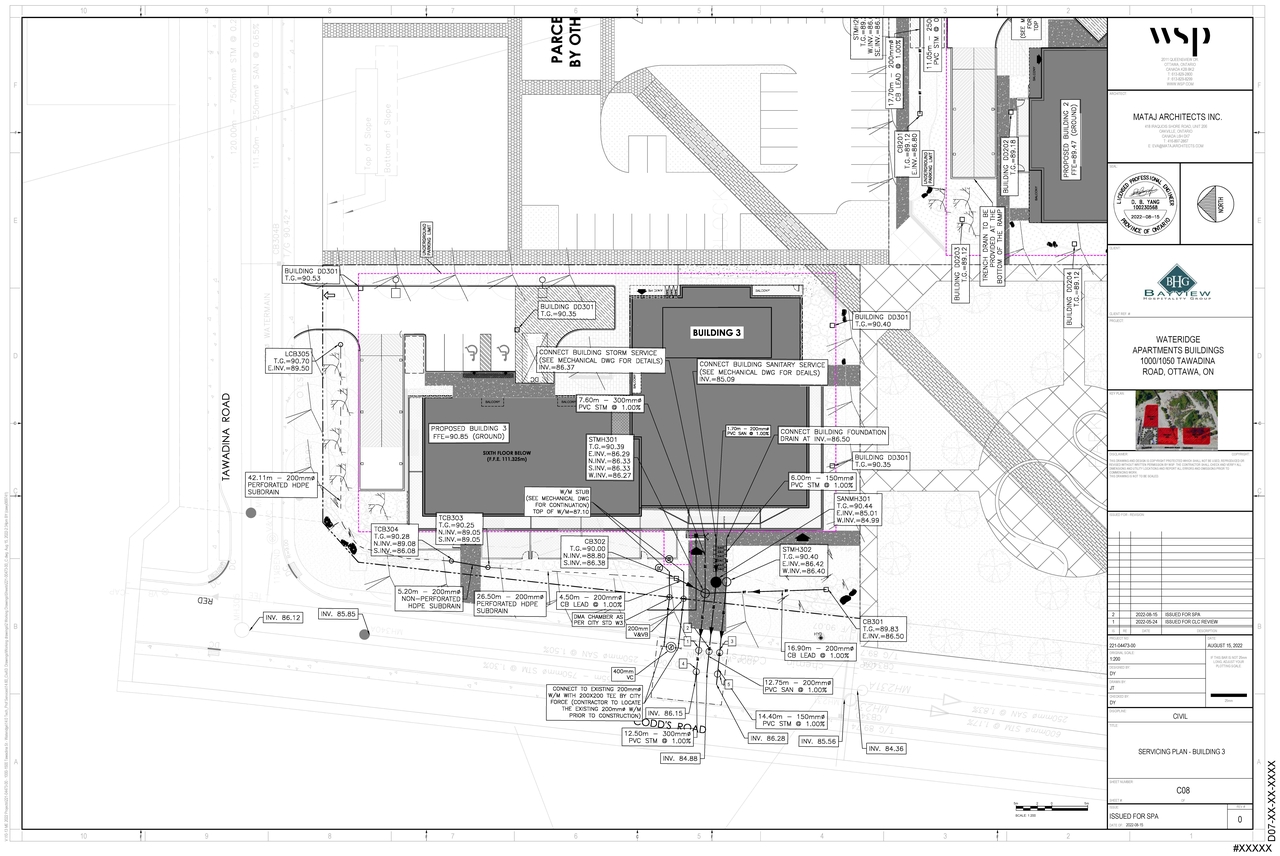 Construction site plan for project from page 113 of the file '2022-08-16 - Design Brief - D07-12-22-0122'