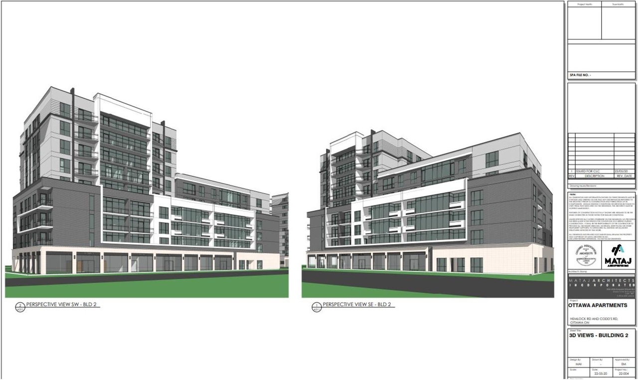 Rendering of building from page 13 of the file '2022-08-16 - Design Brief - D07-12-22-01221'