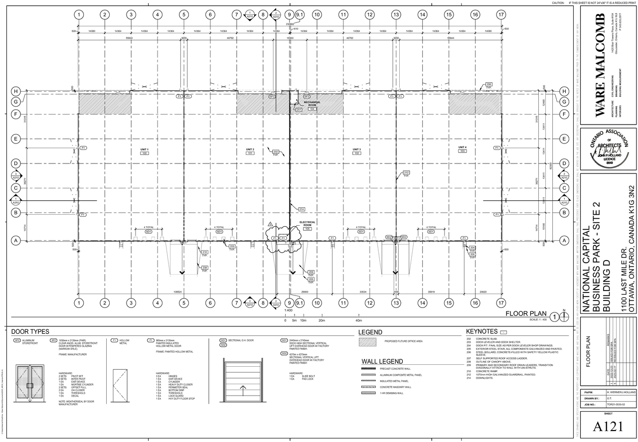 Construction site plan for project from page 1 of the file '2023-03-03 - Floor Plan - D07-12-22-0125'