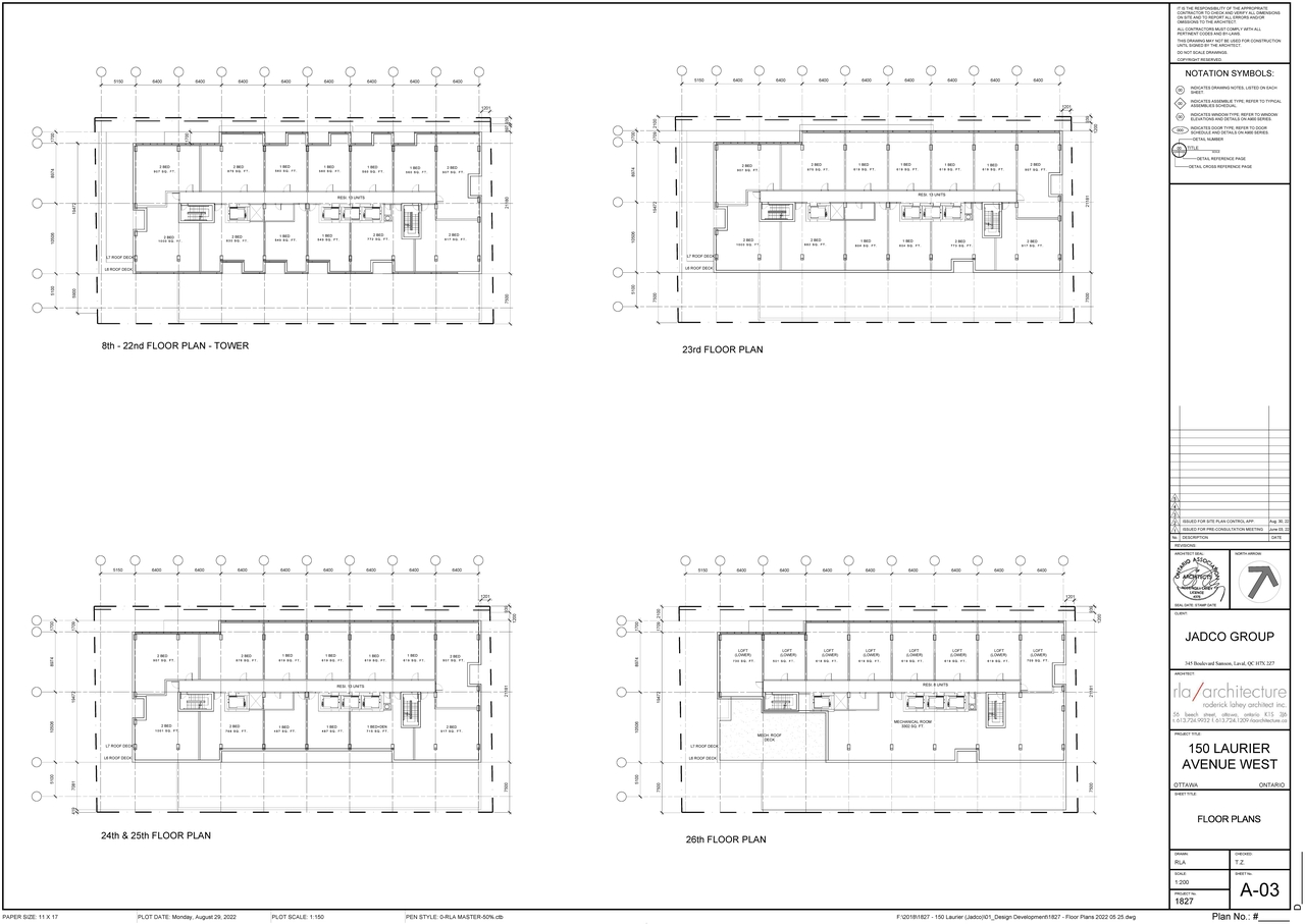 Floor plan for project from page 3 of the file '2022-09-01 - Floor Plans - D07-12-22-0128'