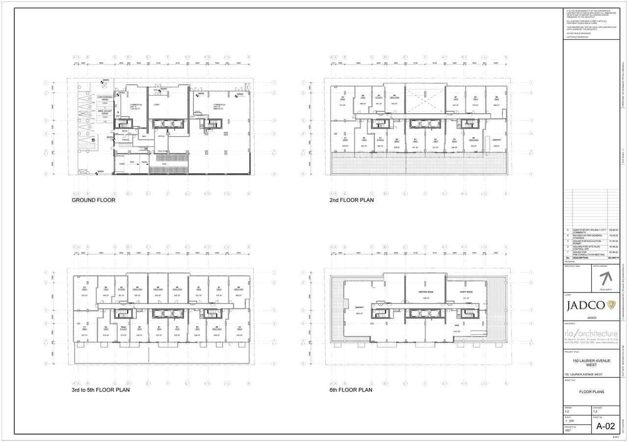 Floor plan for project from page 2 of the file '2023-07-13 - Elevation, Floor, Sunshade, Perspectives Plans - D07-12-22-0128'