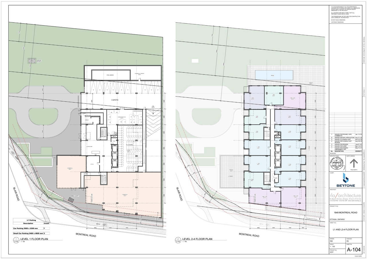 Construction site plan for project from page 5 of the file '2023-04-14 - Floor, Sun, Elevation, Views Plans - D07-12-22-0132'