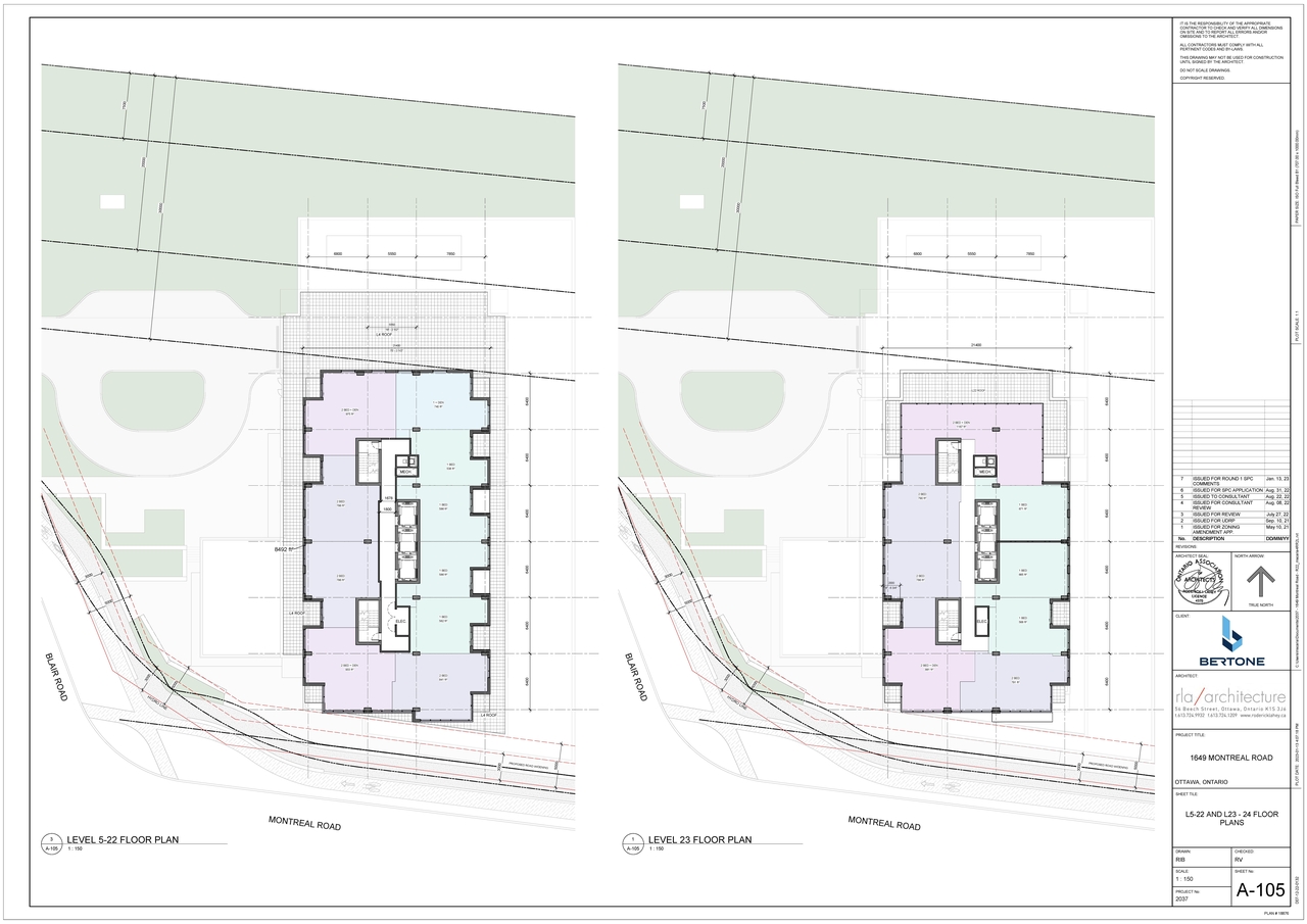 Construction site plan for project from page 6 of the file '2023-04-14 - Floor, Sun, Elevation, Views Plans - D07-12-22-0132'