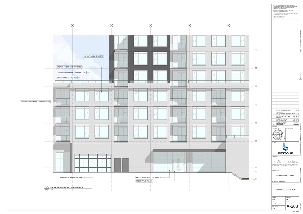 Rendering of building from page 10 of the file '2023-04-14 - Floor, Sun, Elevation, Views Plans - D07-12-22-0132'