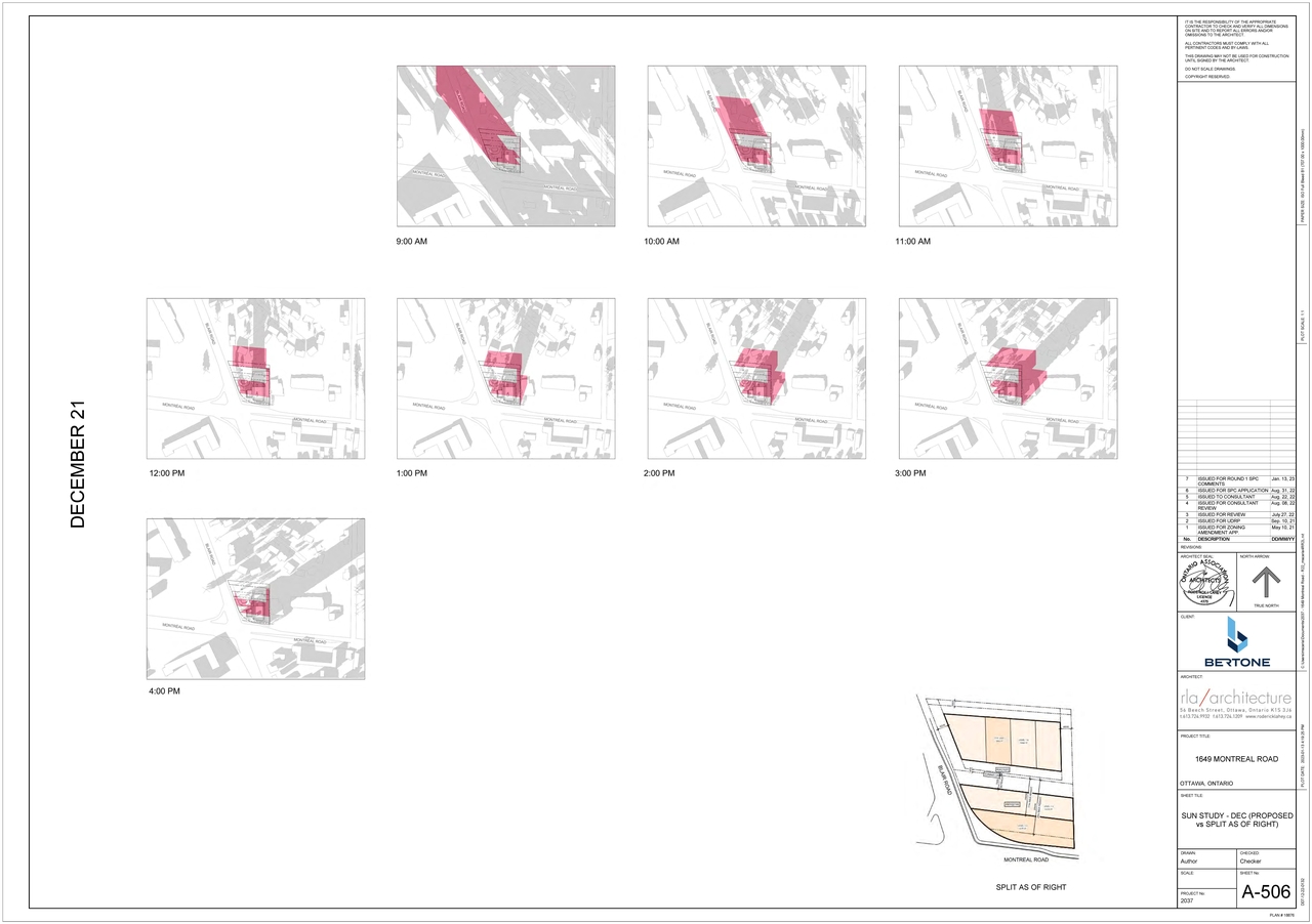 Construction site plan for project from page 20 of the file '2023-04-14 - Floor, Sun, Elevation, Views Plans - D07-12-22-0132'