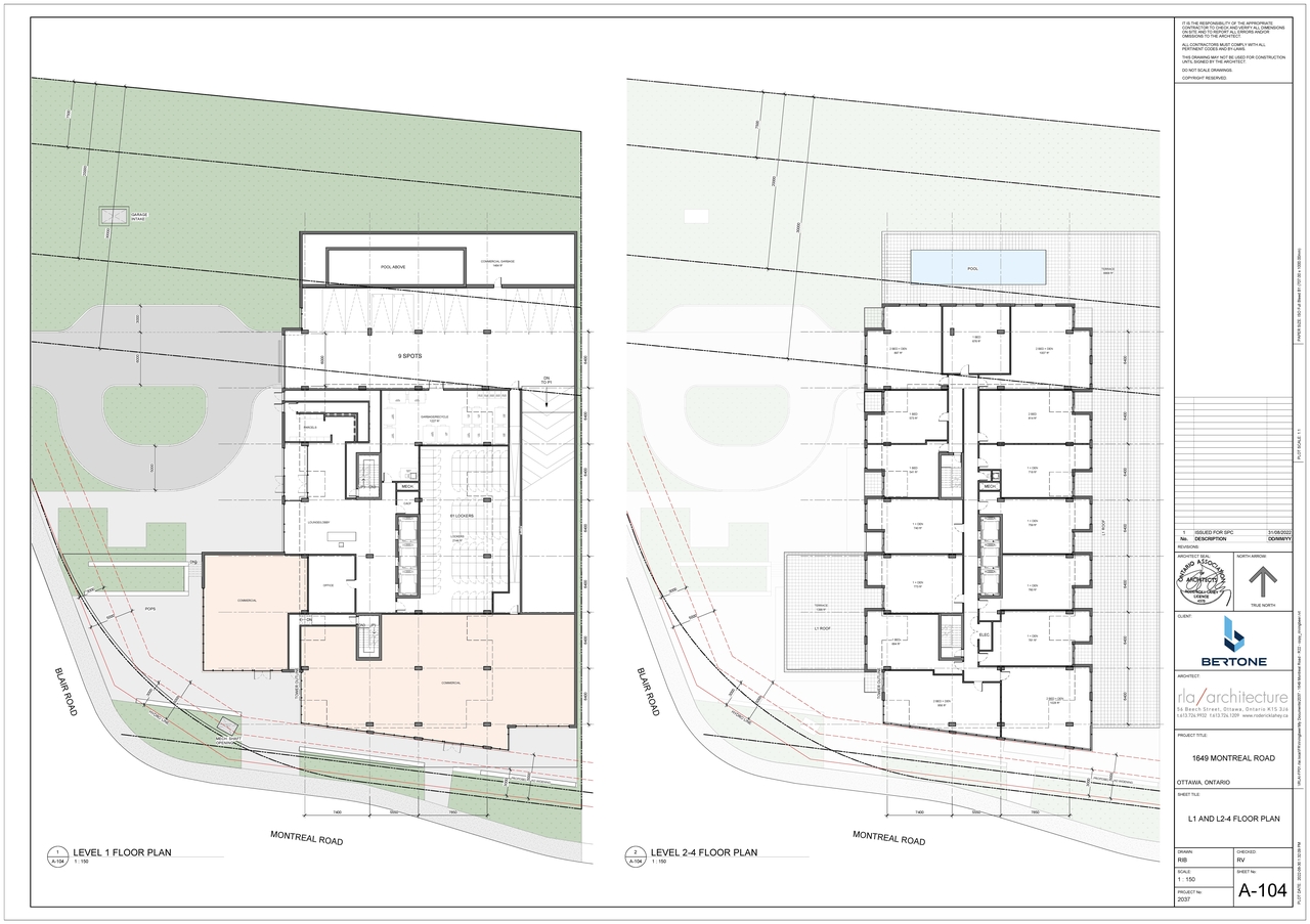Construction site plan for project from page 5 of the file '2022-09-01 - Floor & Elevations & View Plans - D07-12-22-0132'