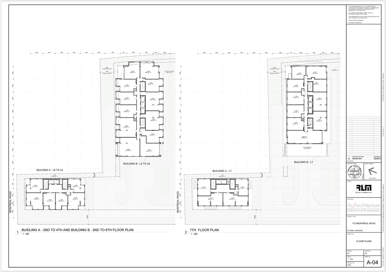 Floor plan for project from page 4 of the file '2022-09-19 - Floor Plans - D07-12-22-0138'