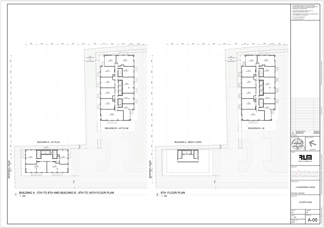 Floor plan for project from page 5 of the file '2022-09-19 - Floor Plans - D07-12-22-0138'