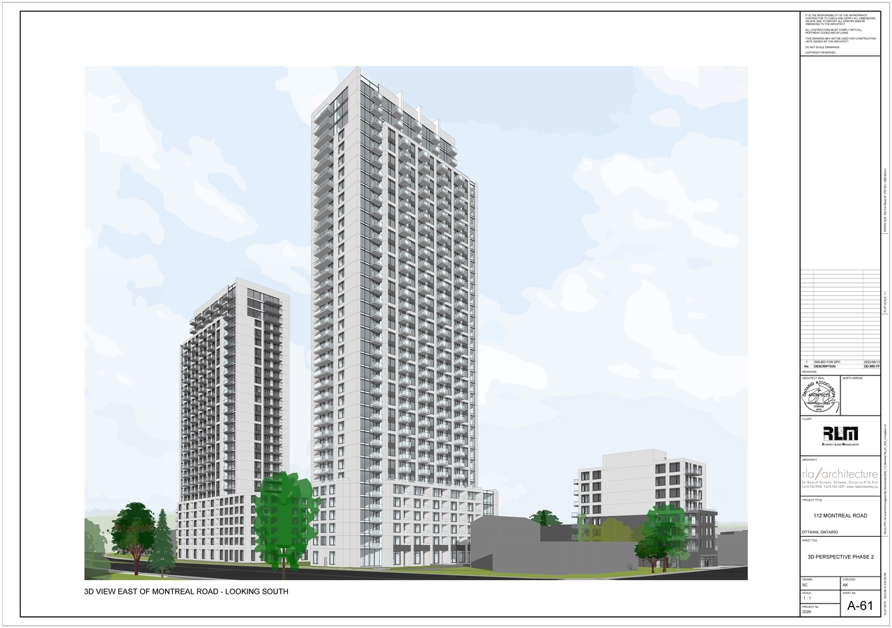 Rendering of building from page 4 of the file '2022-09-19 - Perspectives - Phase 1 and 2 - D07-12-22-0138'