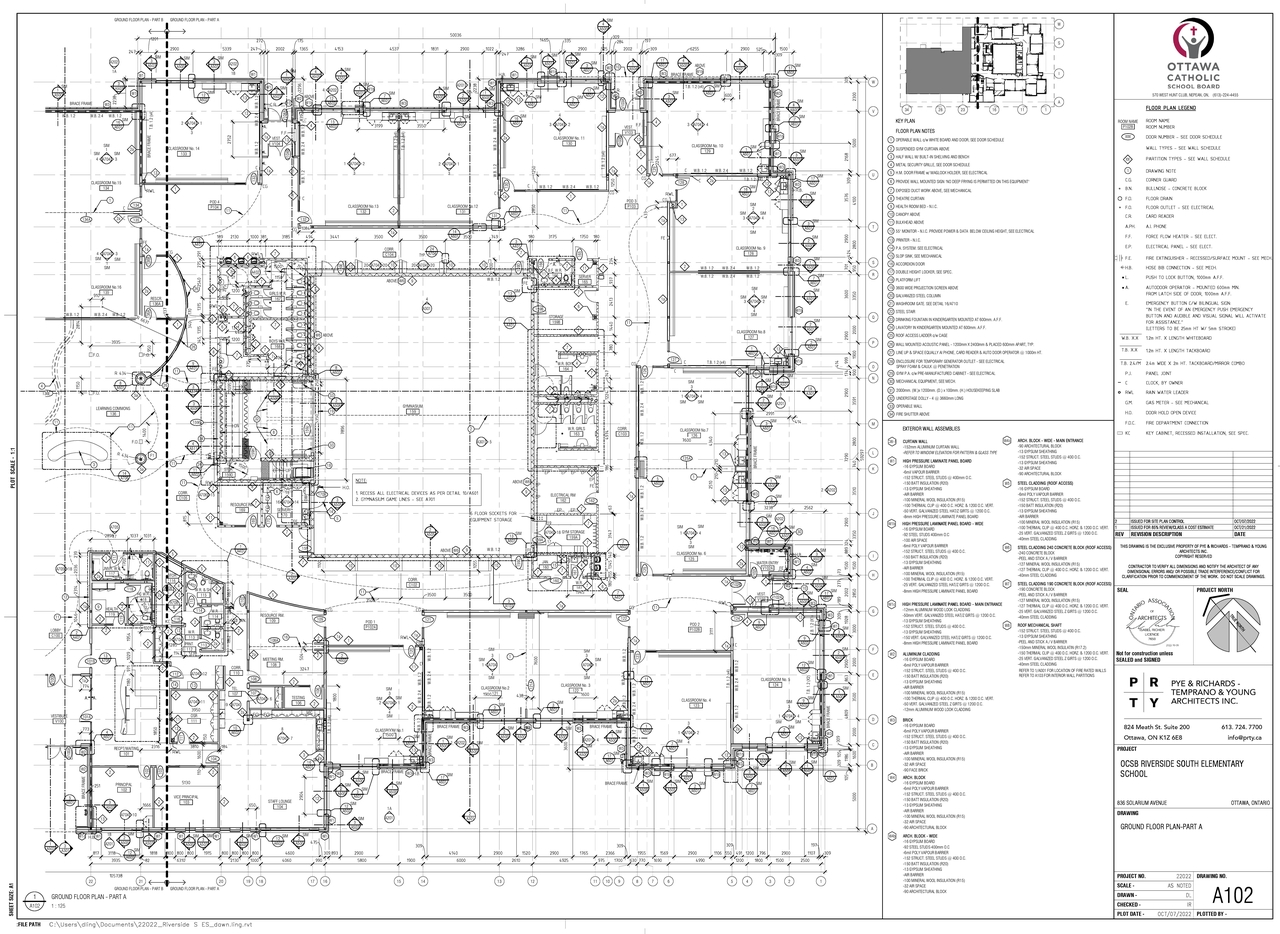 Floor plan for project from page 1 of the file '2022-10-11 - Floor plans and elevations - D07-12-22-0145'