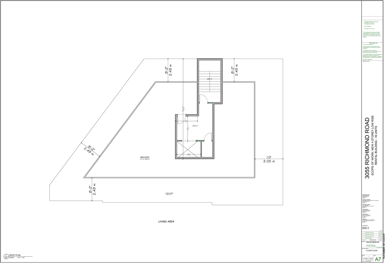 Floor plan for project from page 7 of the file '2023-04-04 - Site Plan, Floor Plans & Elevations -D07-12-22-0147'
