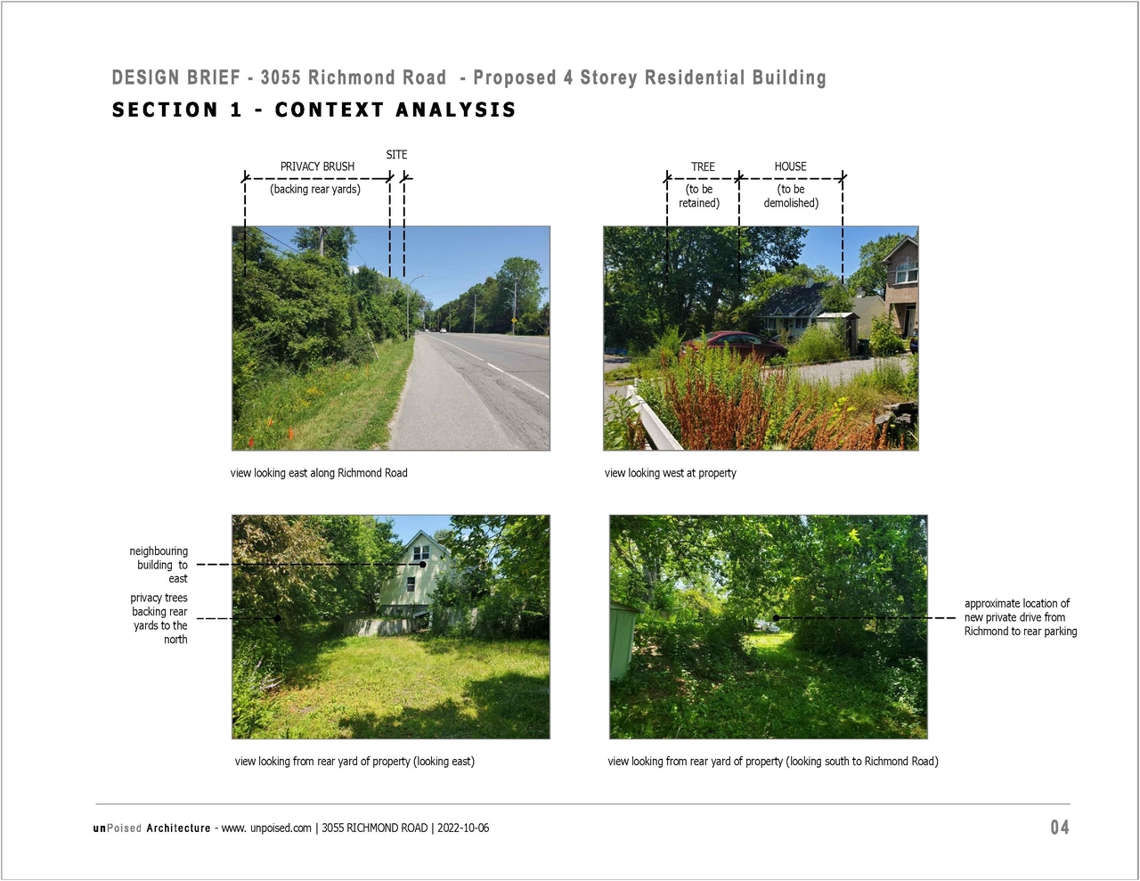 Construction site plan for project from page 5 of the file '2022-10-12 - Design Brief - D07-12-22-0147'