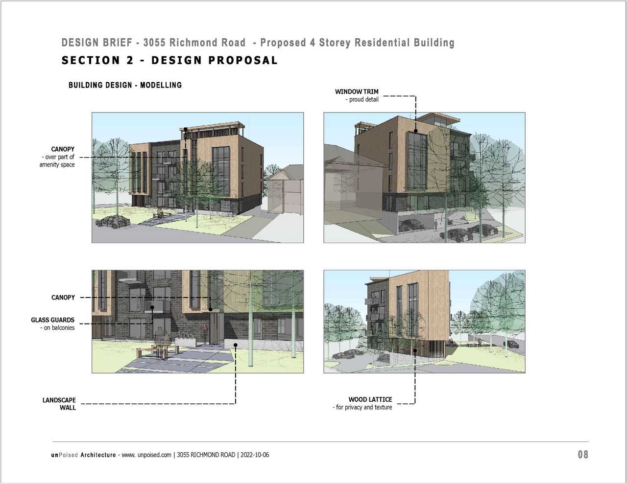 Rendering of building from page 9 of the file '2022-10-12 - Design Brief - D07-12-22-0147'