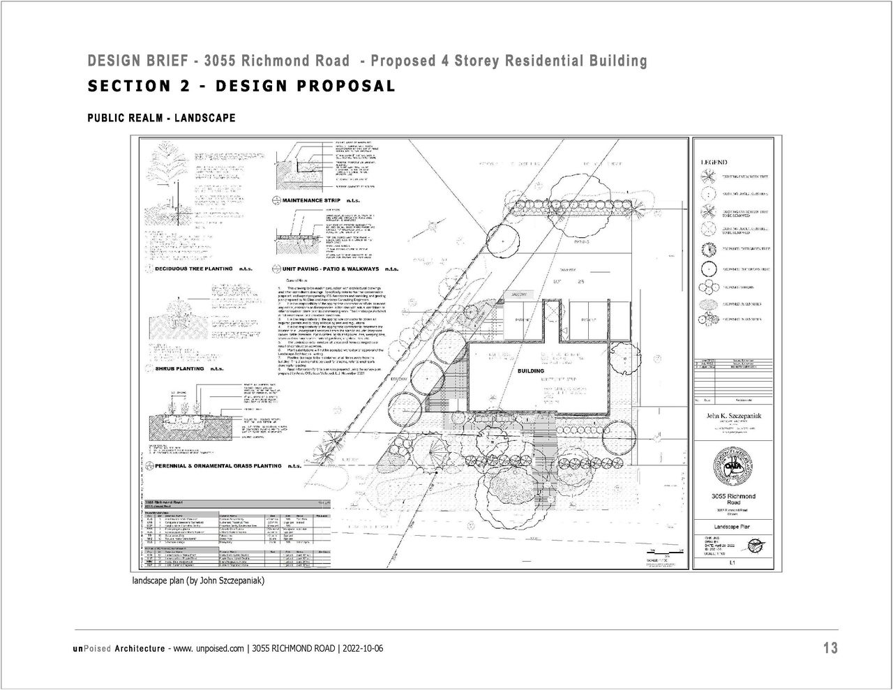 Construction site plan for project from page 14 of the file '2022-10-12 - Design Brief - D07-12-22-0147'