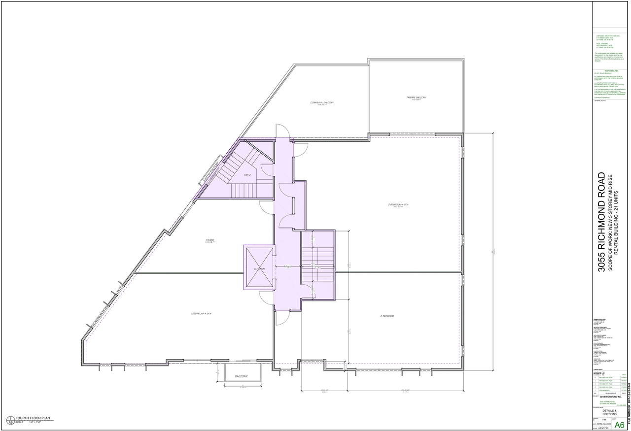 Construction site plan for project from page 5 of the file '2026-01-12 - Floor Plans & Elevations - D07-12-22-0147'