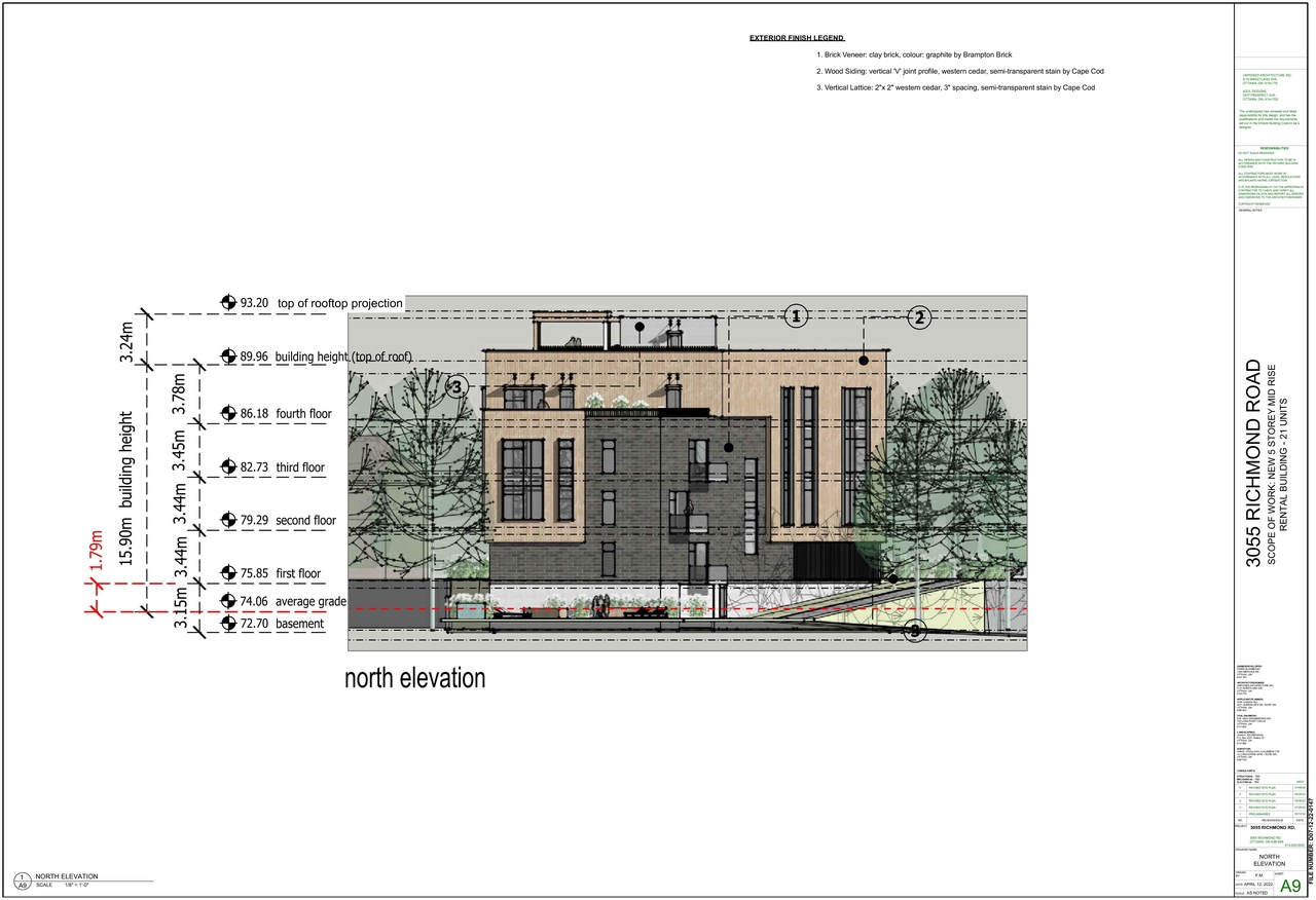 Rendering of building from page 8 of the file '2026-01-12 - Floor Plans & Elevations - D07-12-22-0147'