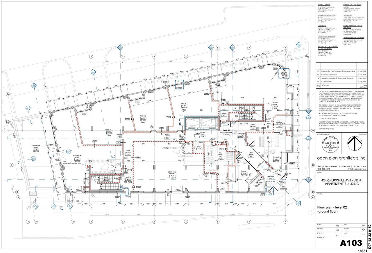 Construction site plan for project from page 4 of the file '2025-09-25 - Floor Plan - D07-12-22-0152'