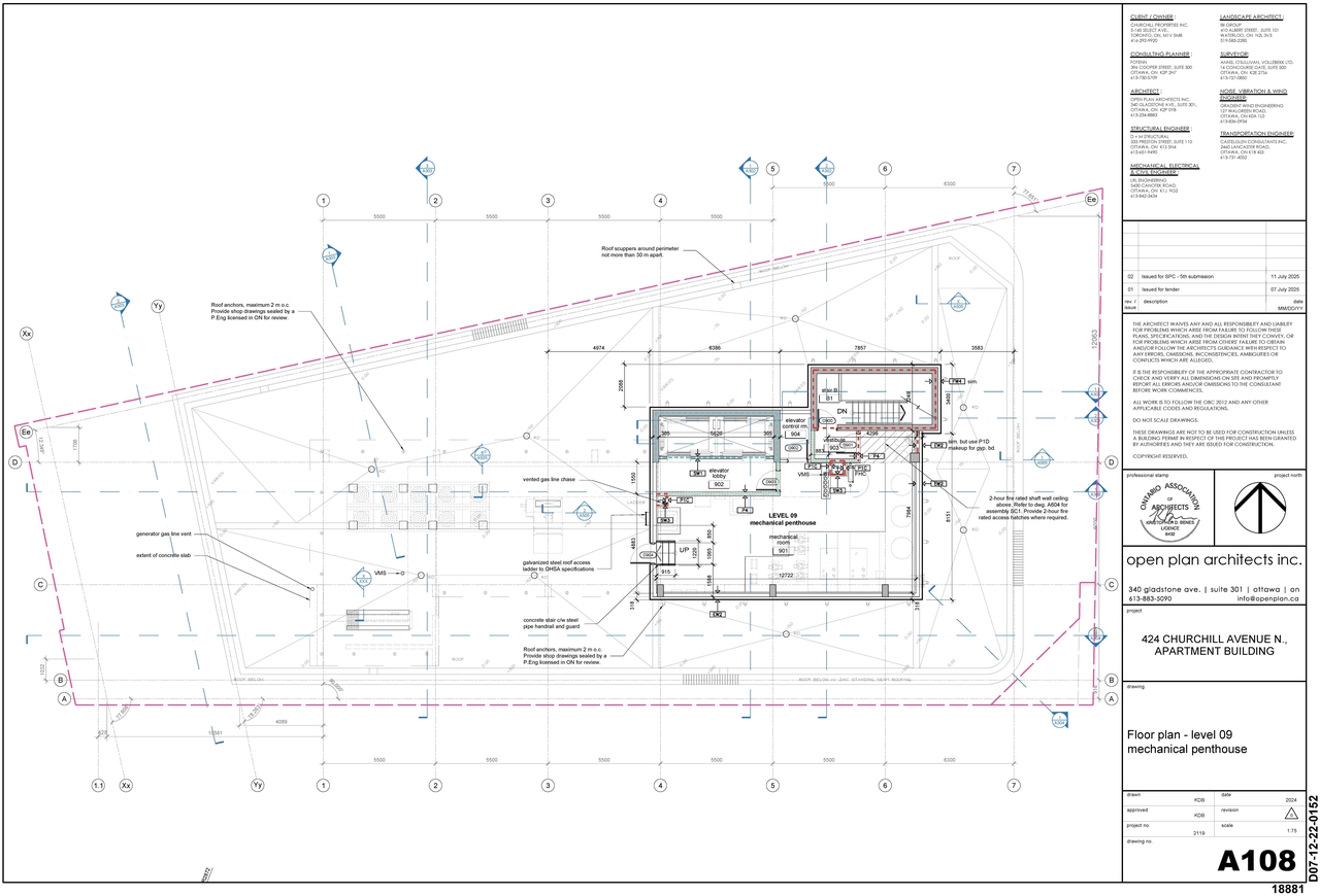 Construction site plan for project from page 9 of the file '2025-07-14 - Floor Plan L2 - D07-12-22-0152'