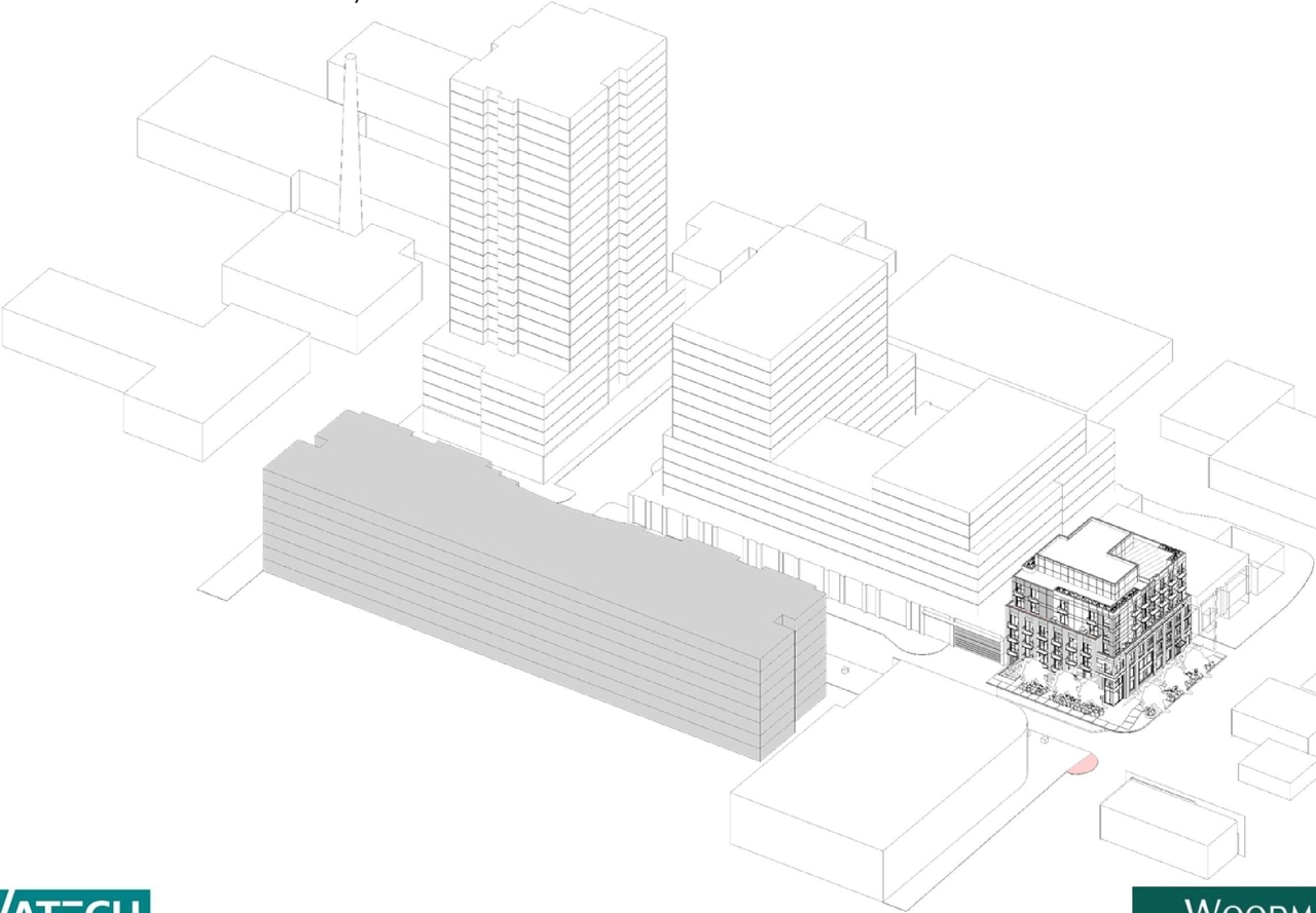 Rendering of building from page 36 of the file '2024-12-23 - Design Brief - D07-12-22-0165'