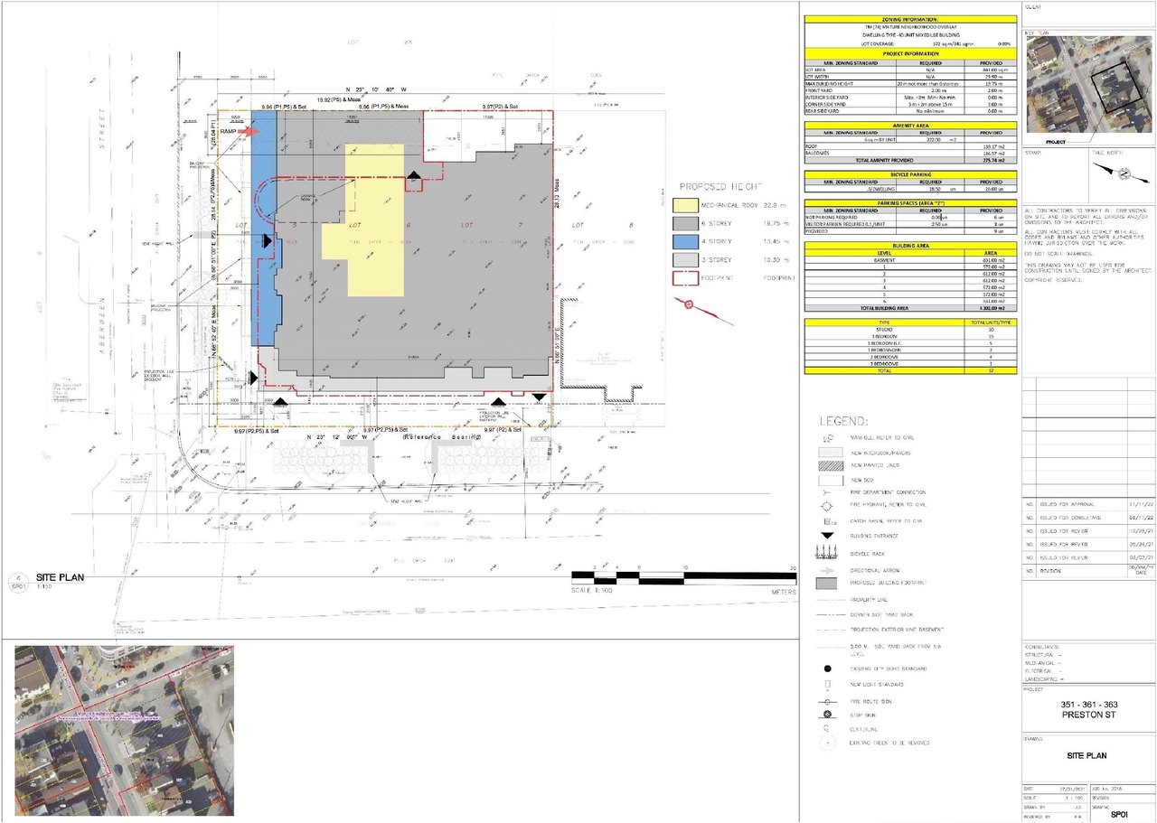 Construction site plan for project from page 14 of the file '2022-12-02 - Design Brief - D07-12-22-0165'