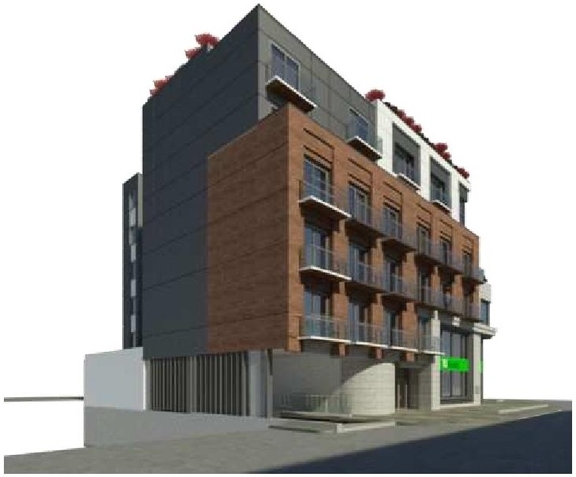 Rendering of building from page 28 of the file '2022-12-02 - Design Brief - D07-12-22-0165'